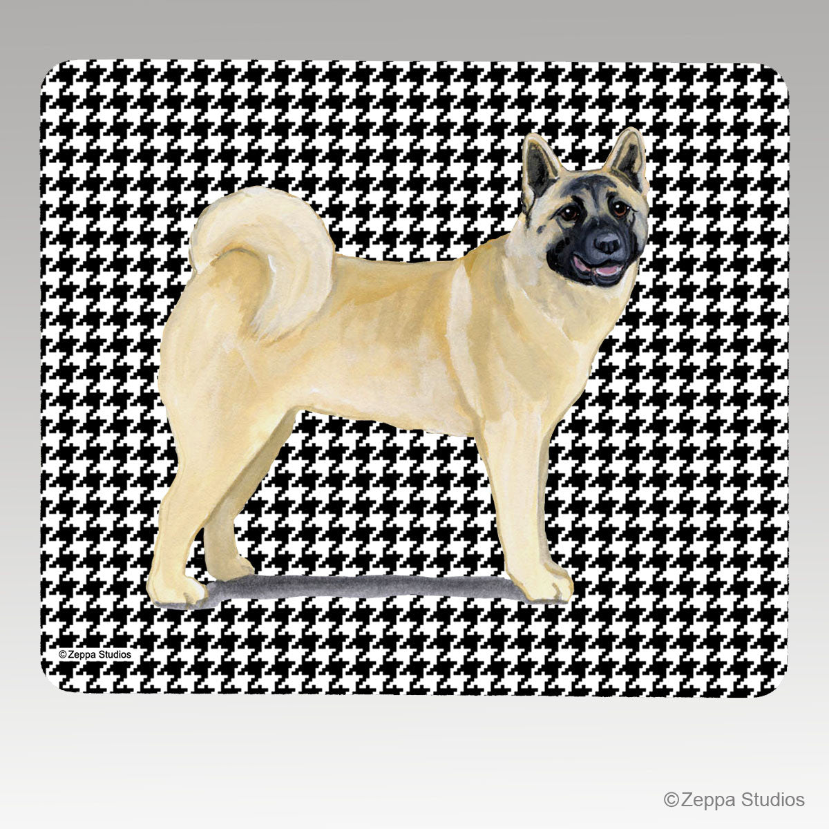 Akita Houndstooth Mouse Pad