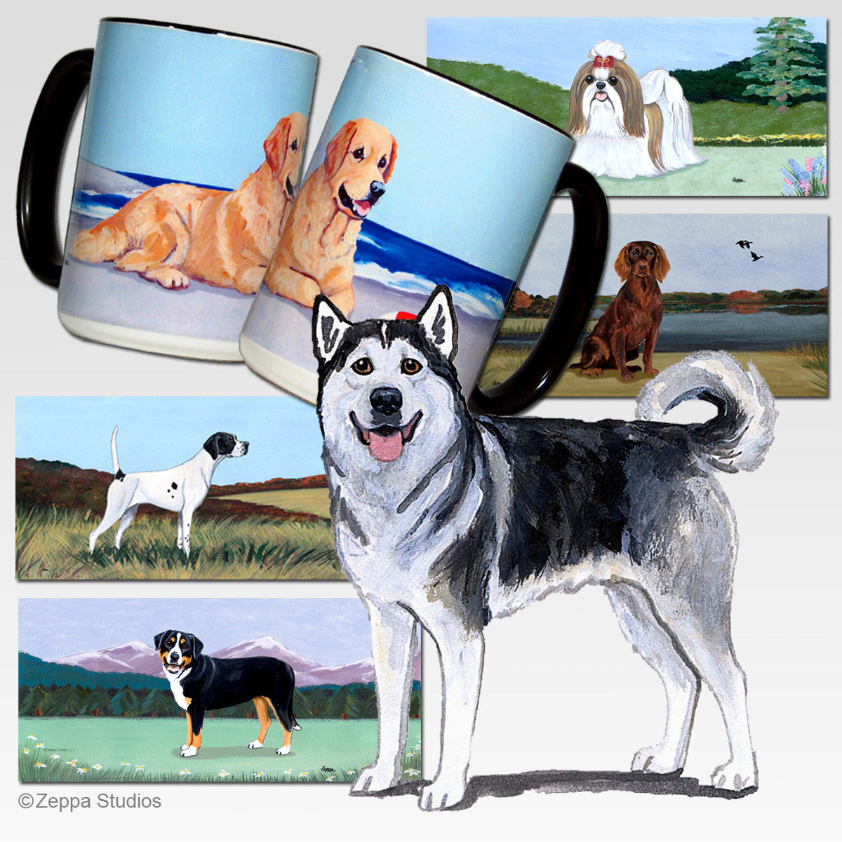 Alaskan Malamute Scenic Mug