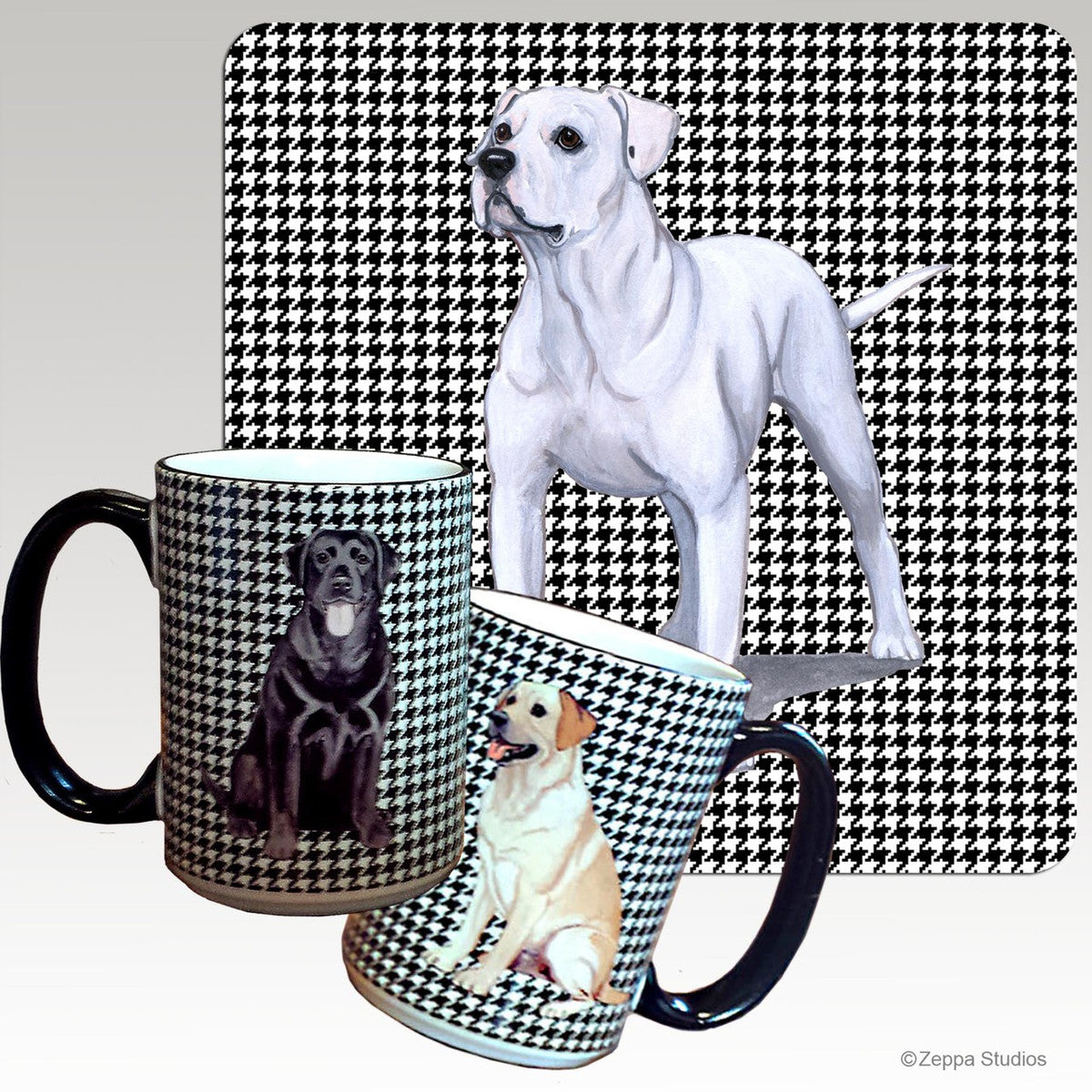 American Bulldog Houndzstooth Mug