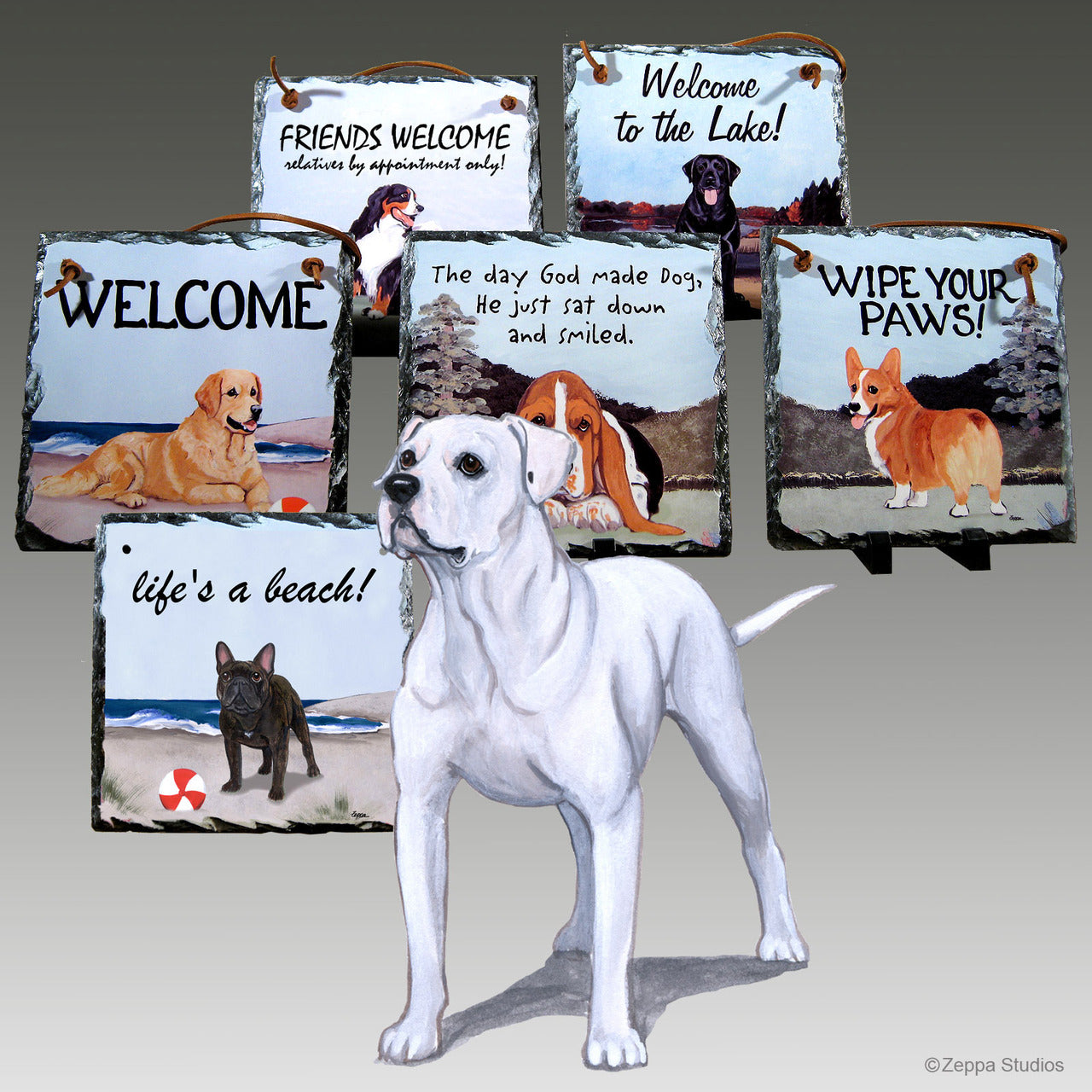 American Bulldog Slate Signs