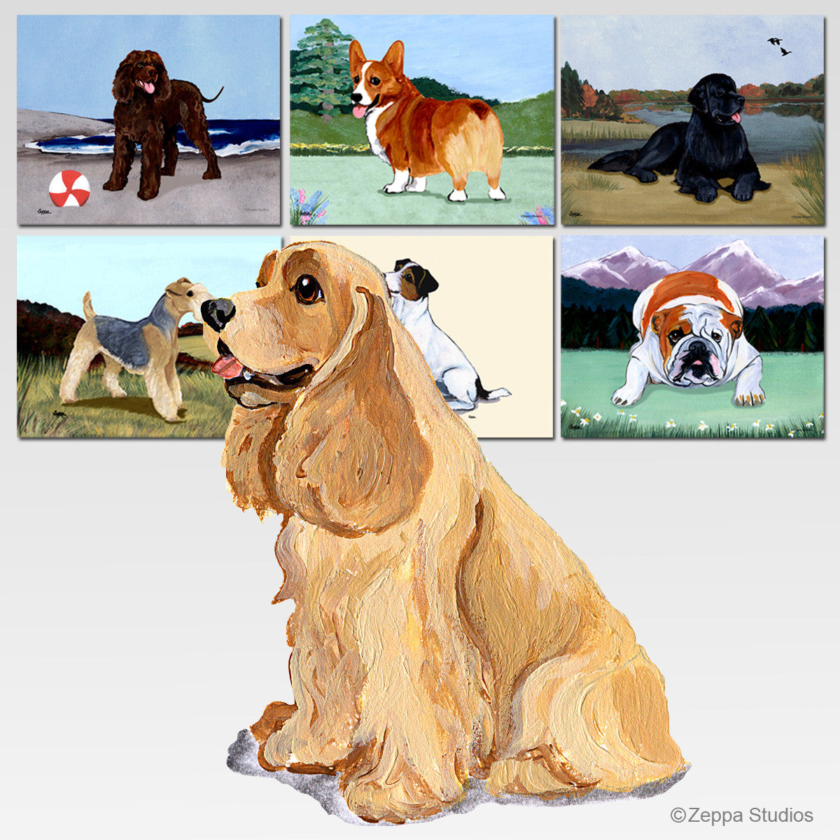 Buff Cocker Spaniel Scenic Mouse Pads