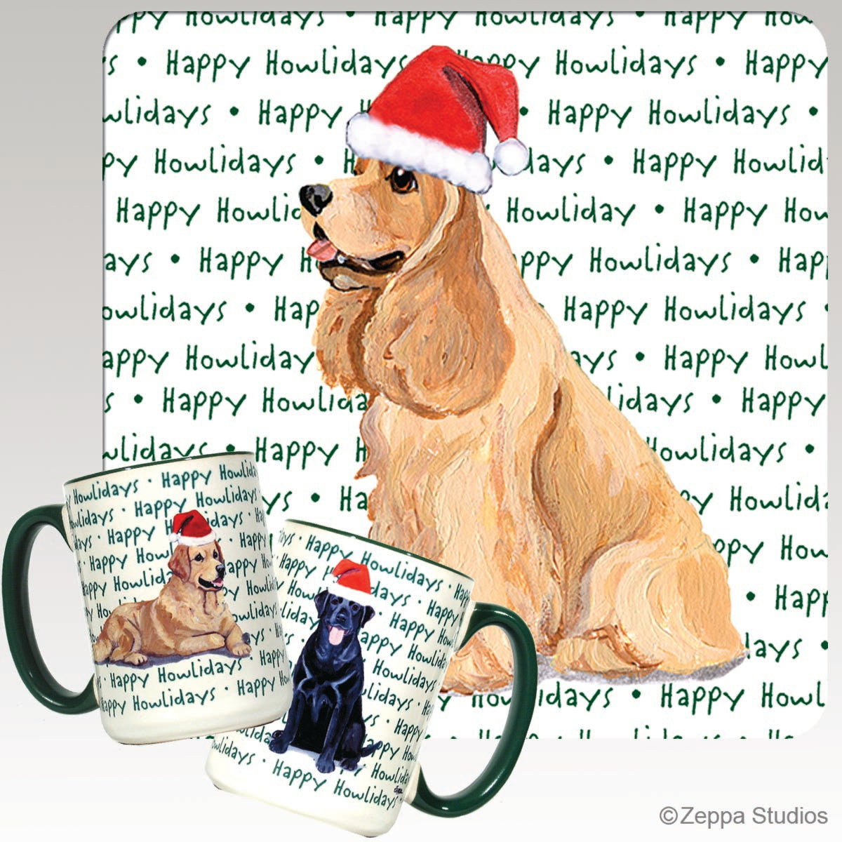 American Cocker Spaniel Christmas Mugs
