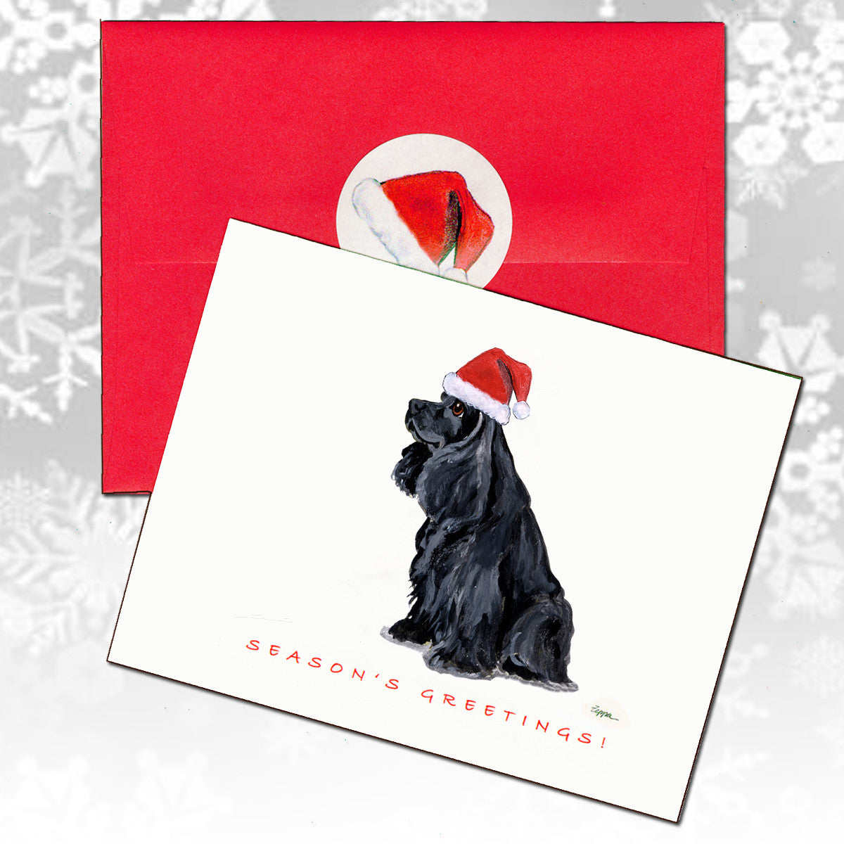 American Cocker, Black Christmas Cards