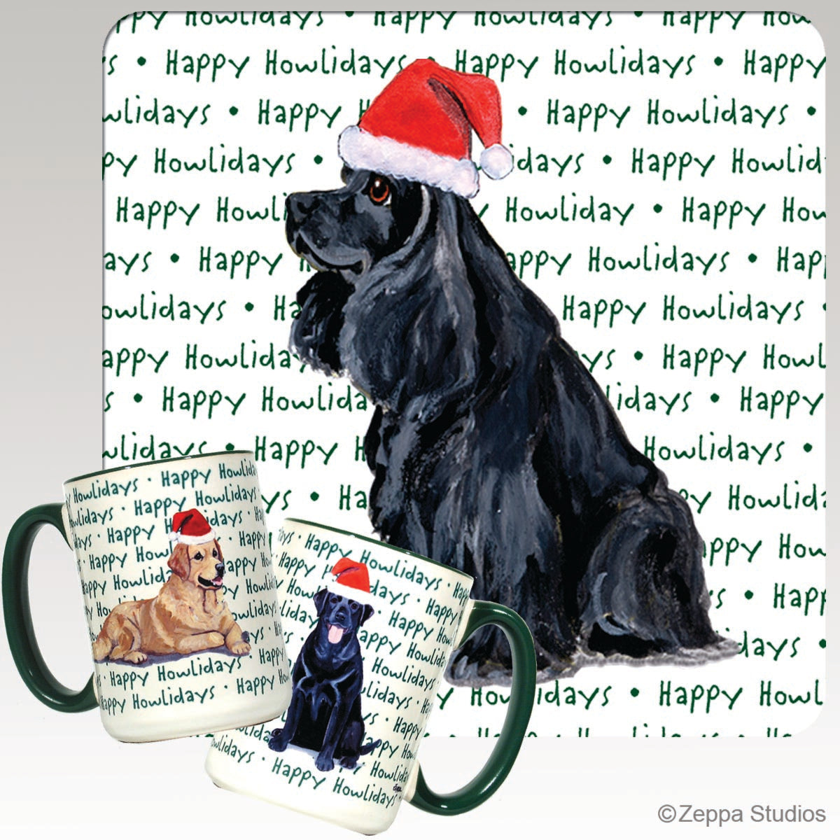 American Cocker Spaniel Christmas Mugs