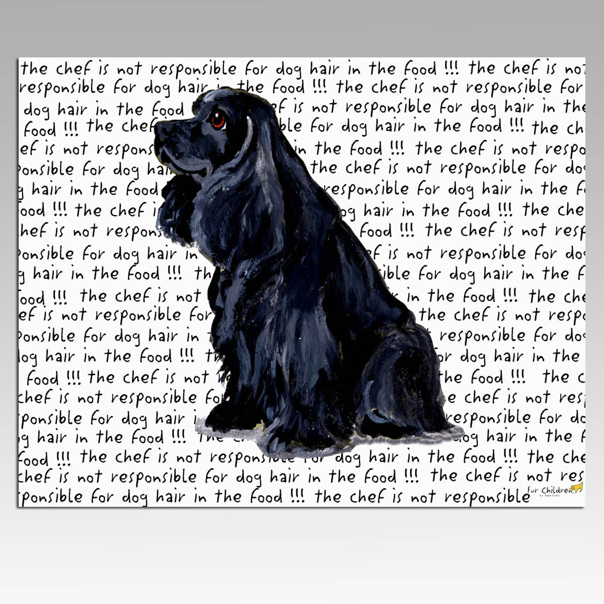 American Cocker Spaniel, Black Message Cutting Board