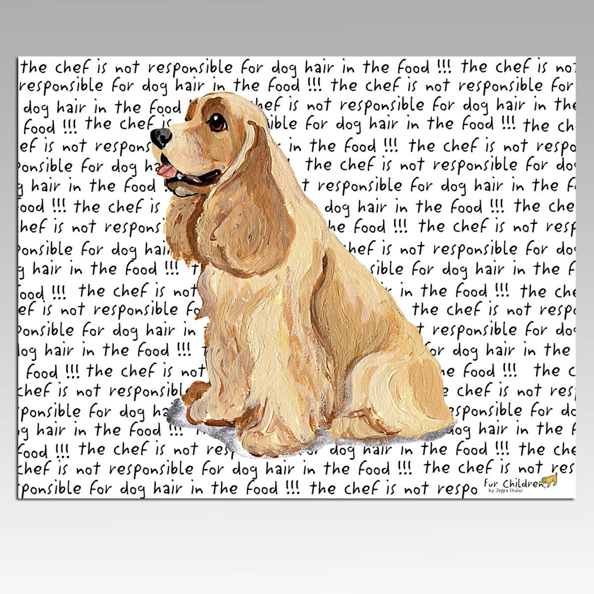 American Cocker Spaniel Message Cutting Board