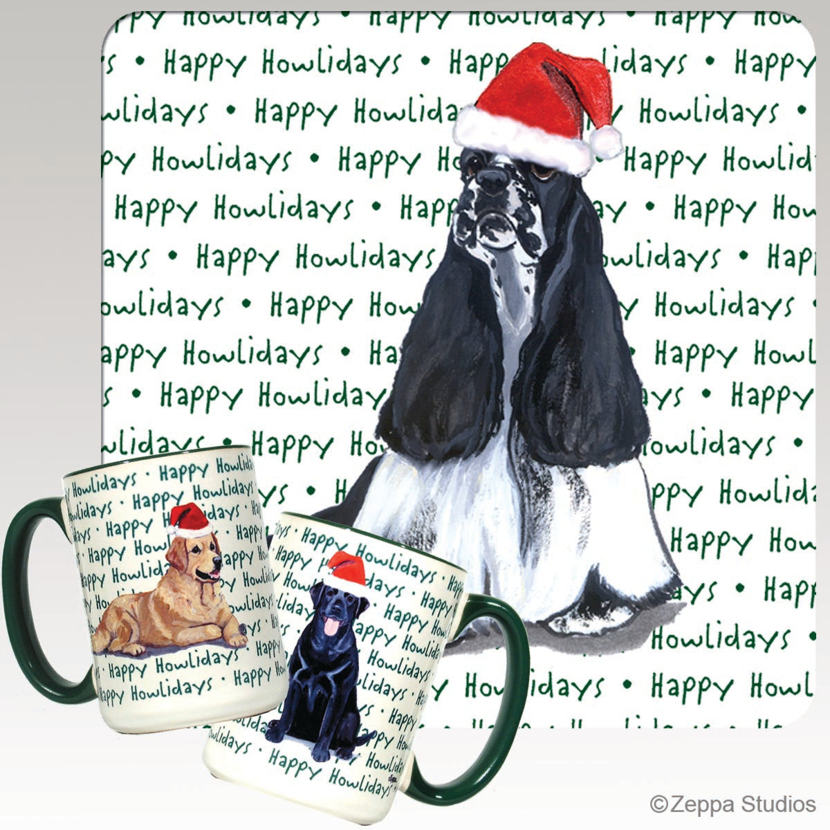 American Cocker Spaniel Christmas Mugs