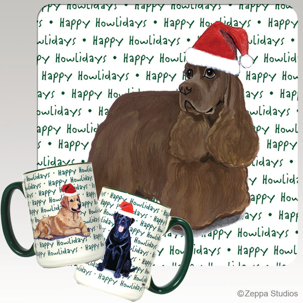 American Cocker Spaniel Christmas Mugs