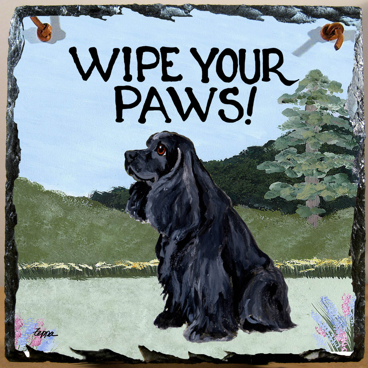 American Cocker Spaniel Slate Signs
