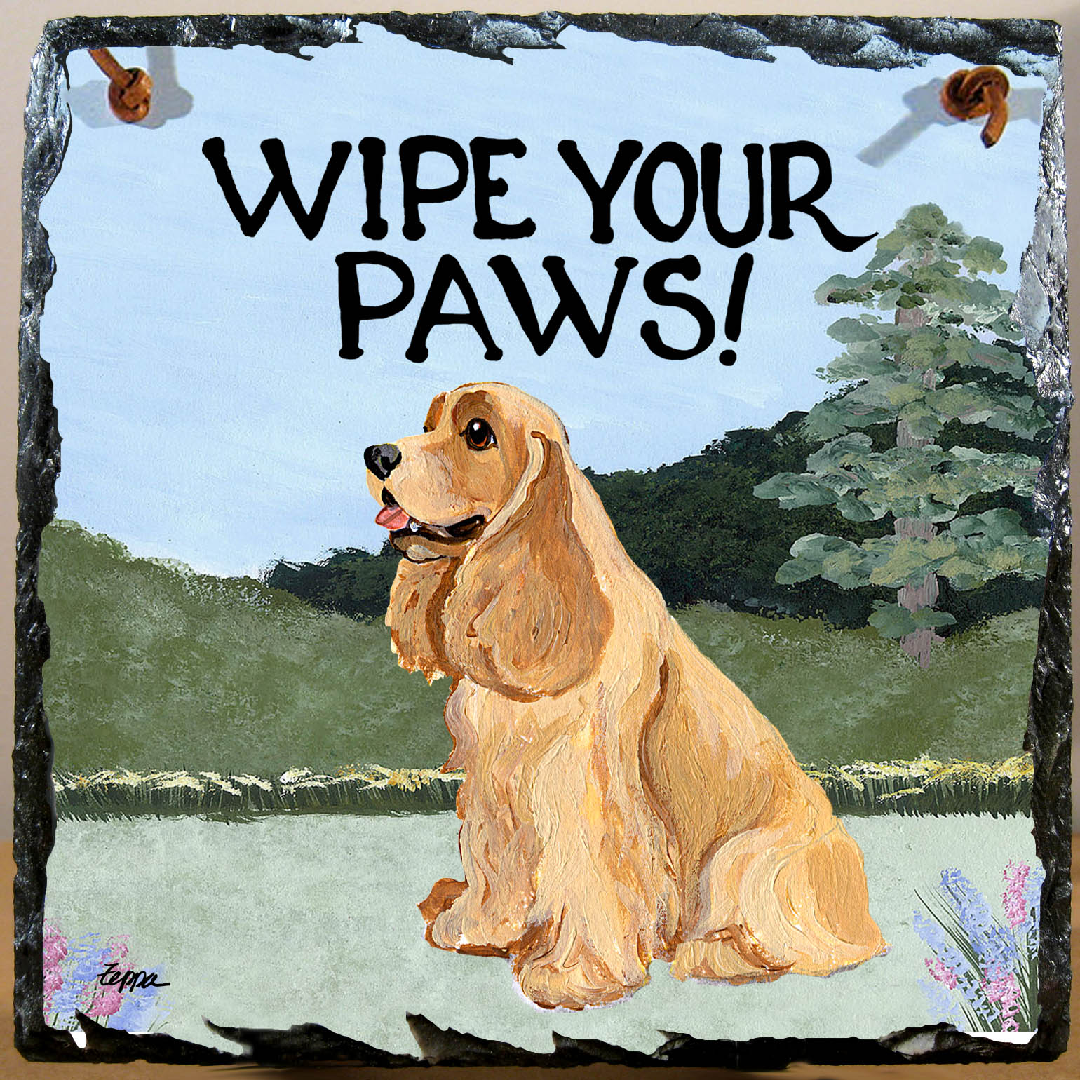 American Cocker Spaniel Slate Signs