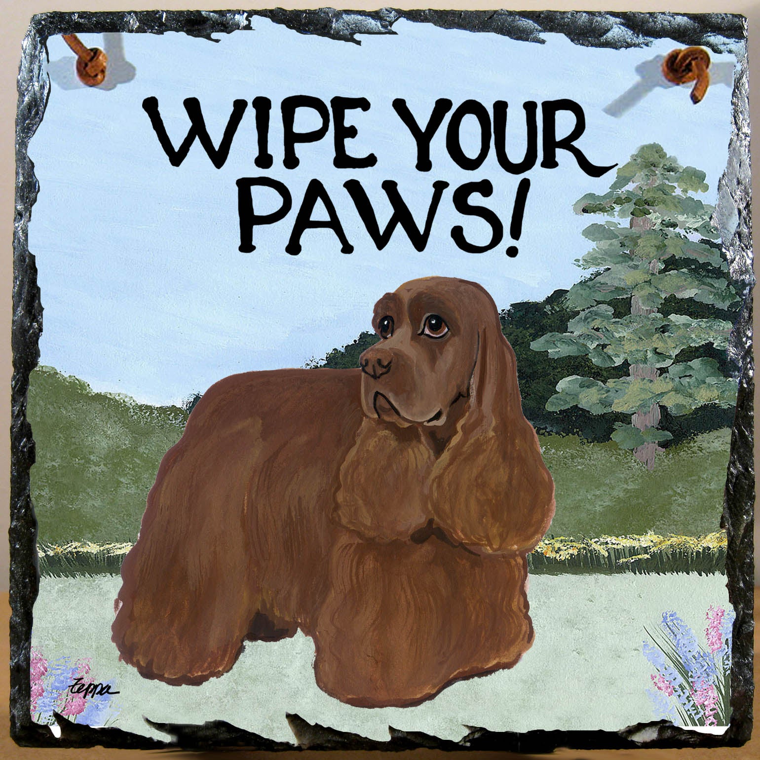 American Cocker Spaniel Slate Signs