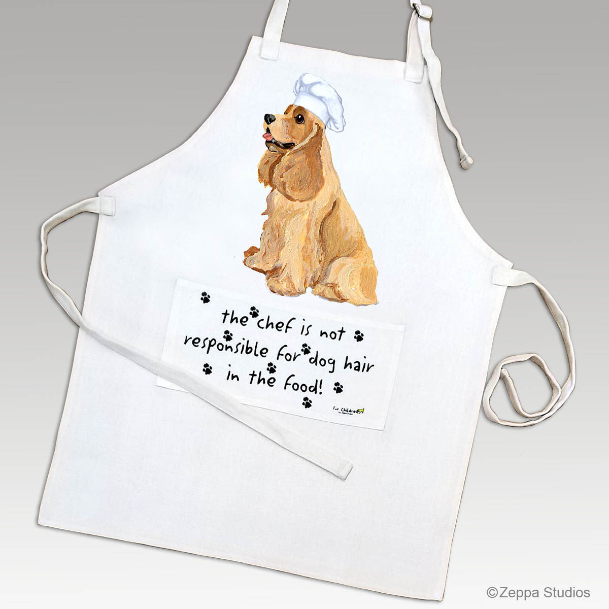 Blonde Cocker Spaniel Apron