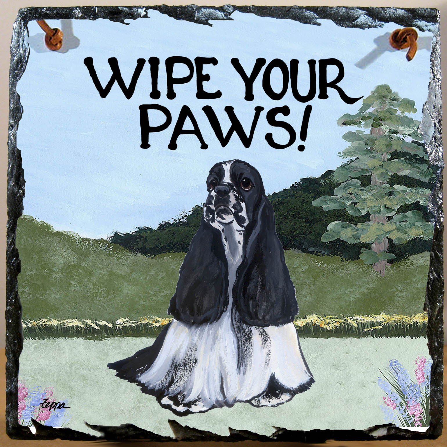 American Cocker Spaniel Slate Signs