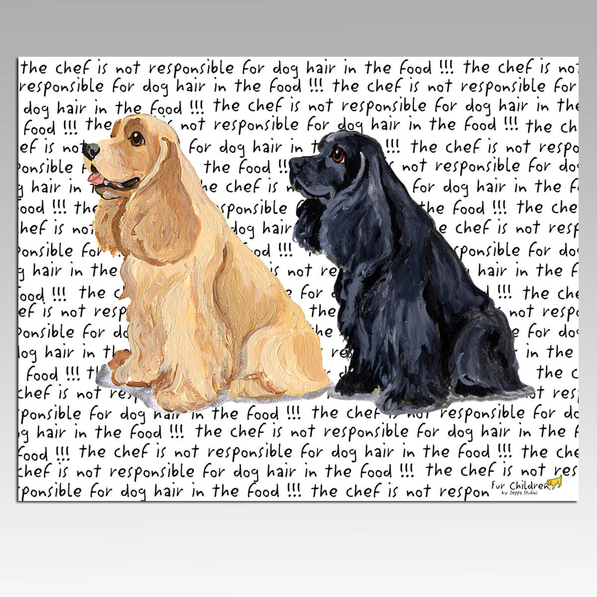 American Cocker Spaniel Pair Message Cutting Board