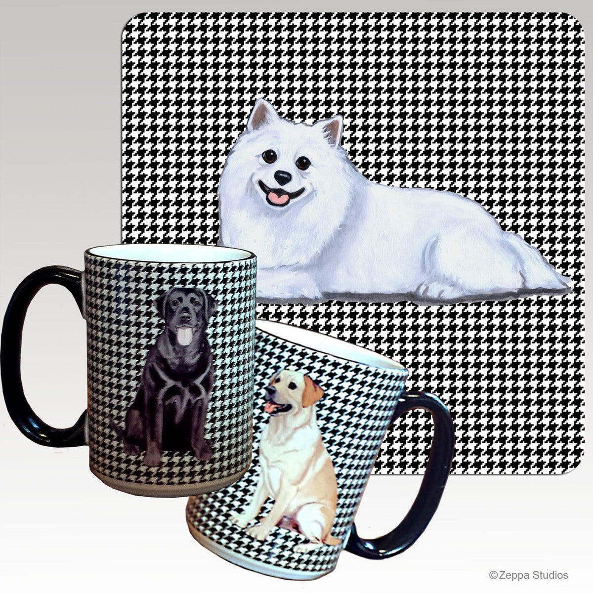 American Eskimo Dog Houndzstooth Mug