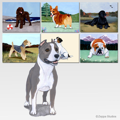 American Staffordshire Terrier Scenic Cutting Board