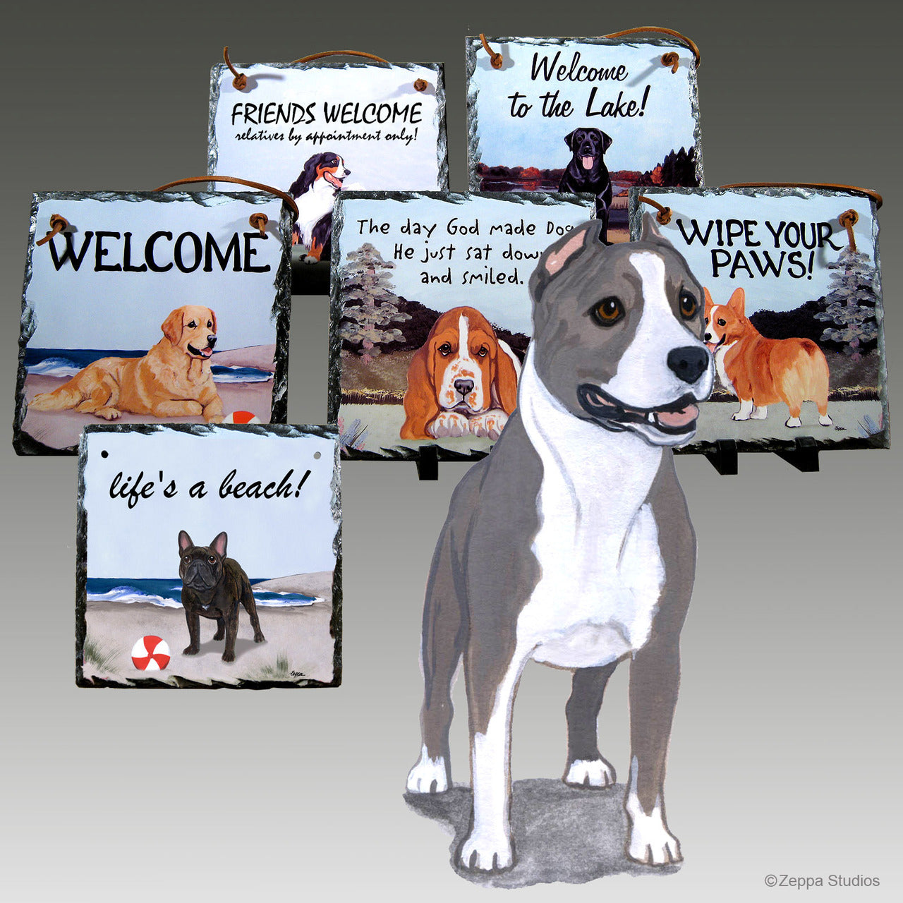 American Staffordshire Terrier Slate Signs