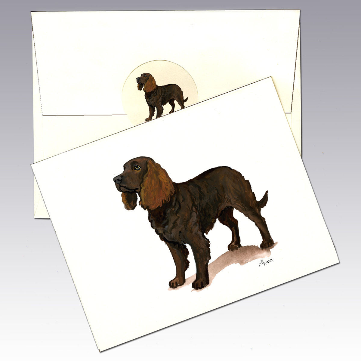 American Water Spaniel Note Cards – Zeppa Studios