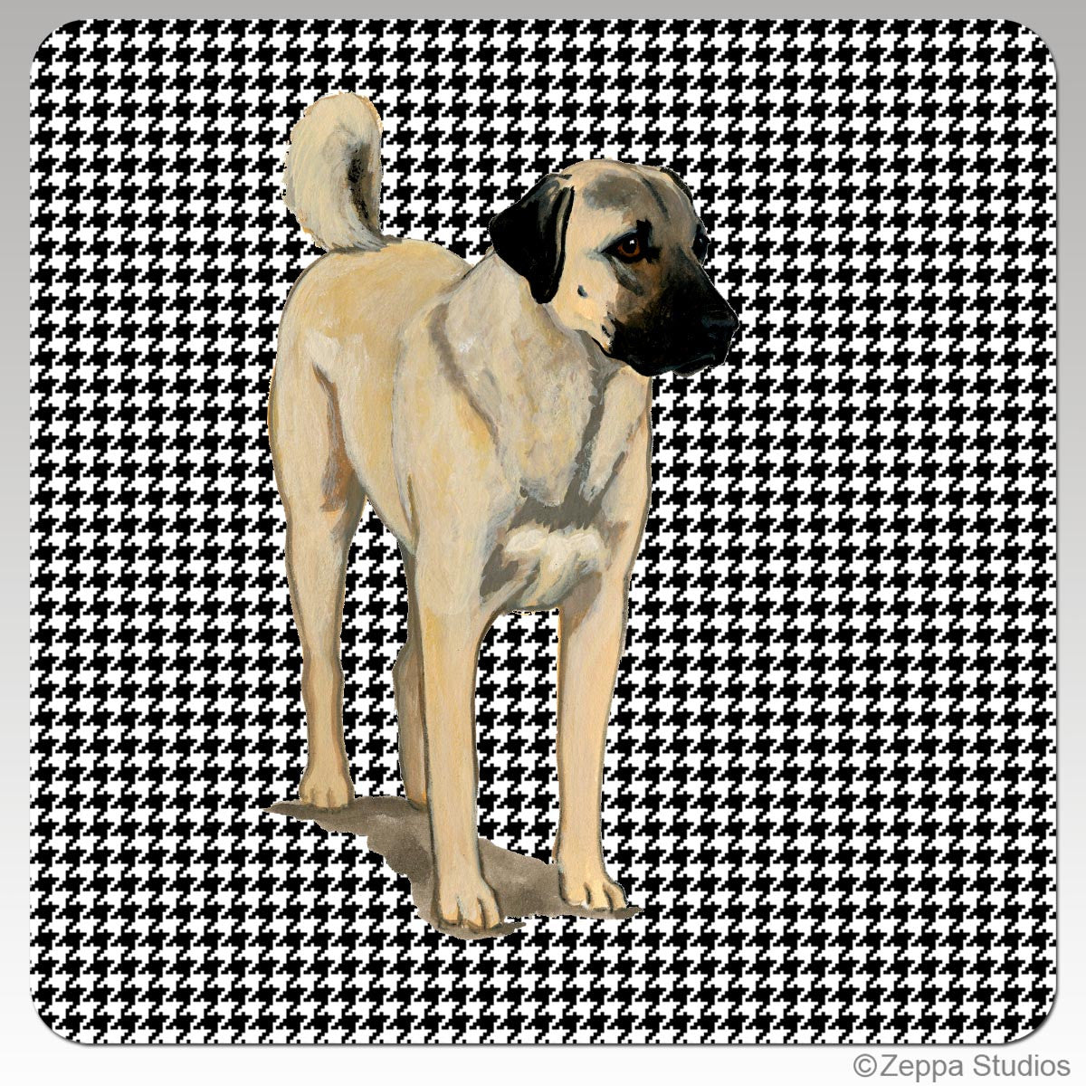 Anatolian Shepherd Dog Houndzstooth Coasters