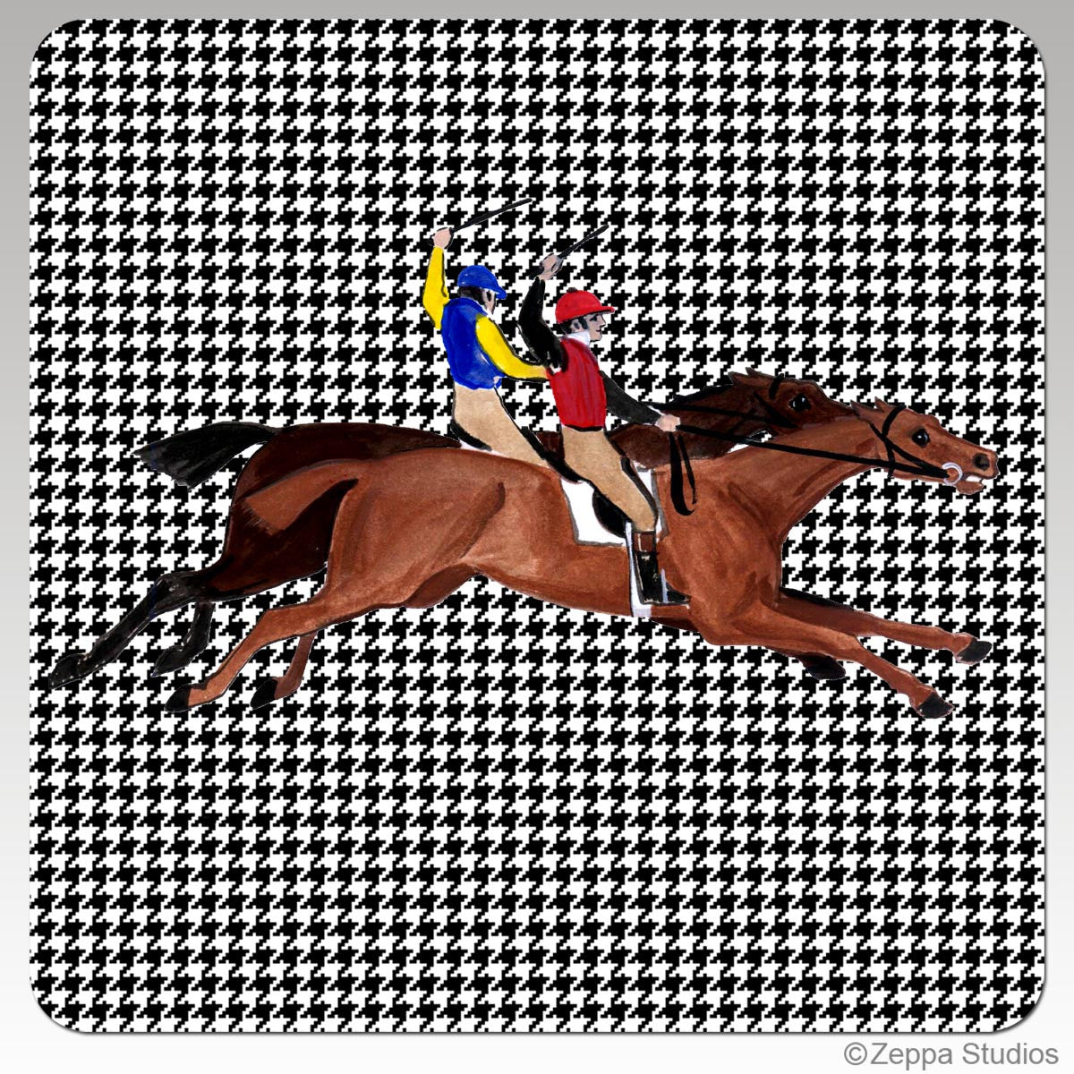 Antique Racers Houndzstooth Coasters