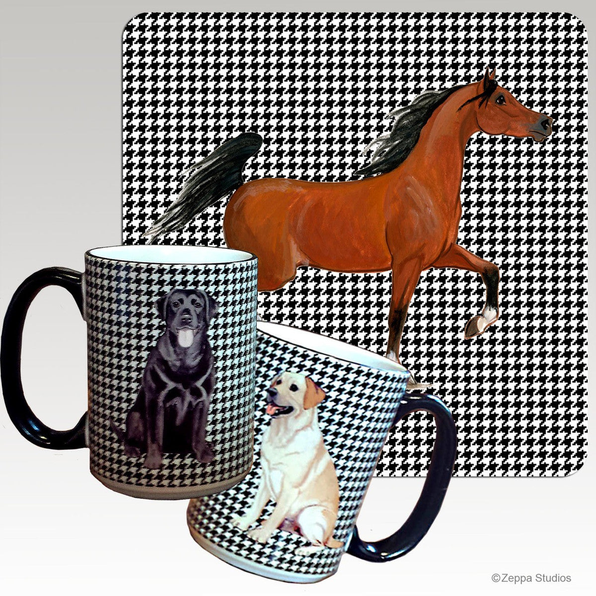 Arabian Horse Houndzstooth Mug