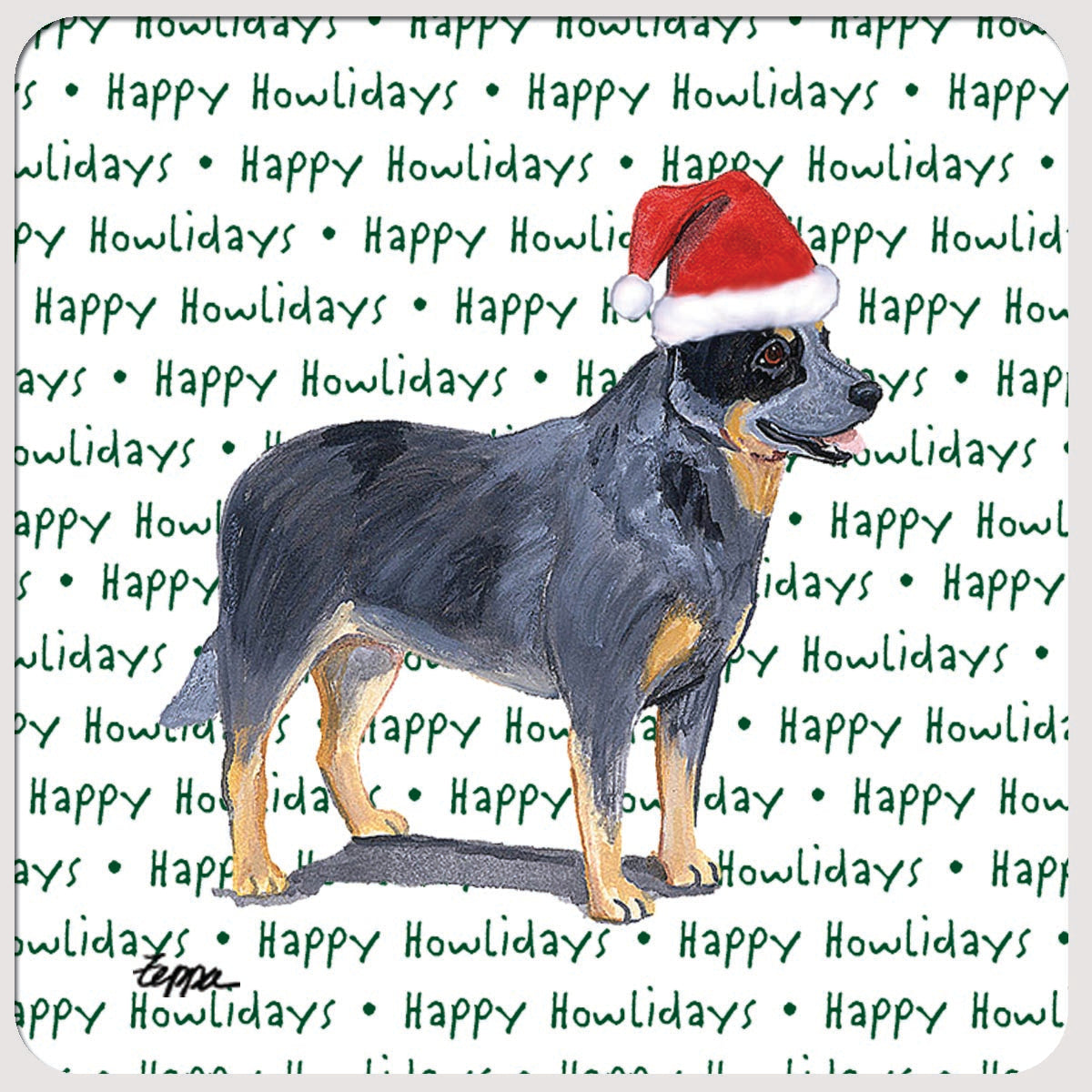 Australian Cattle Dog Christmas Coasters