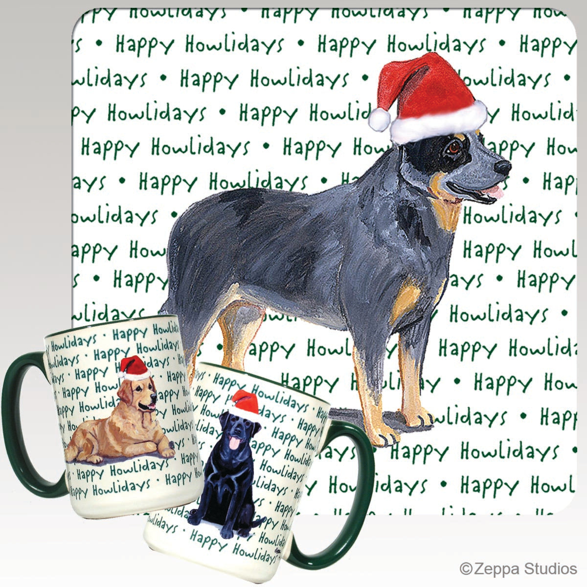 Australian Cattle Dog Christmas Mugs