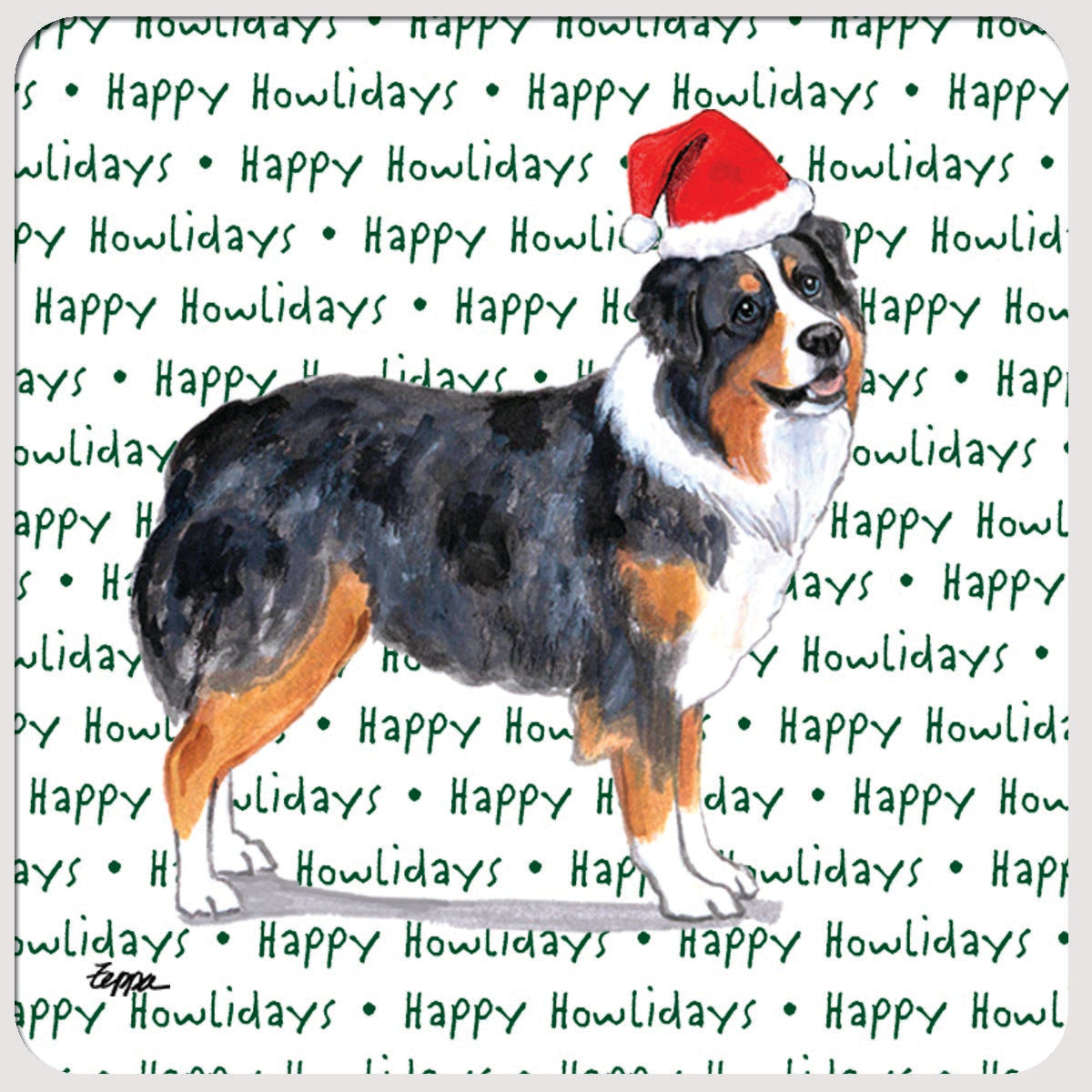 Australian Shepherd Christmas Coasters
