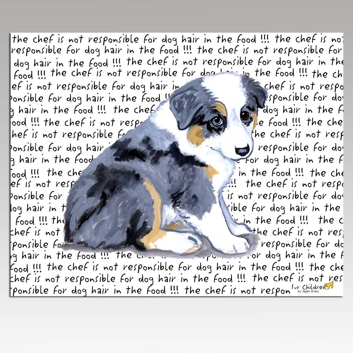 Australian Shepherd Puppy Cutting Board