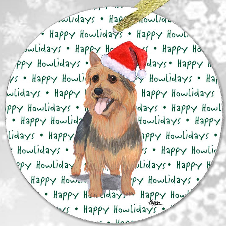 Australian Terrier Christmas Ornament - Happy Howlidays