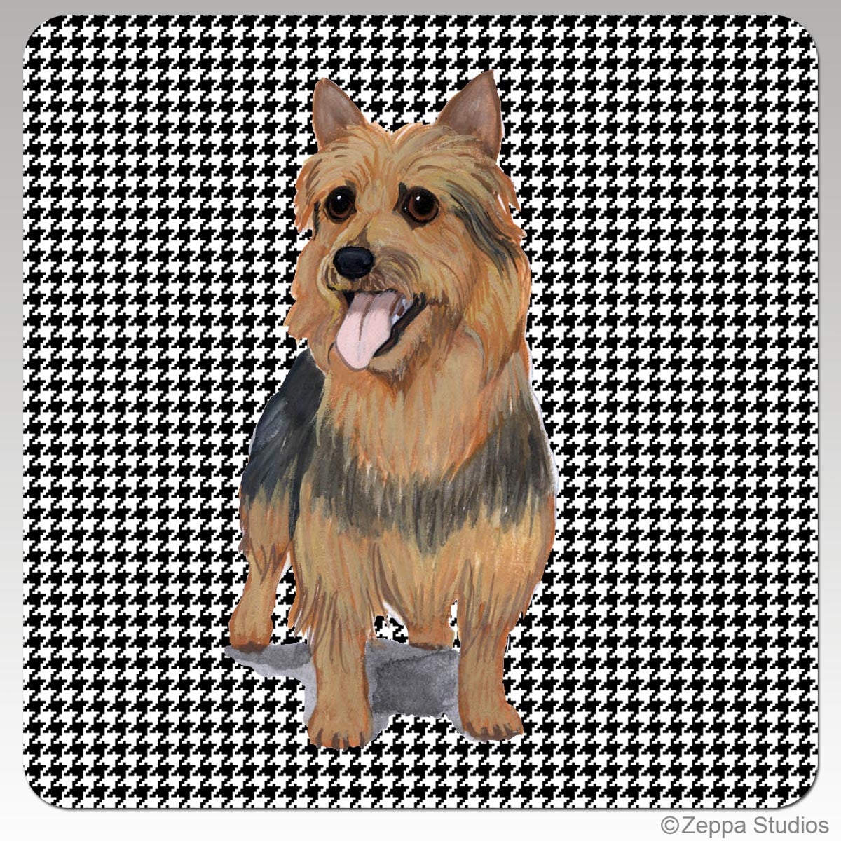 Australian Terrier Houndzstooth Coasters