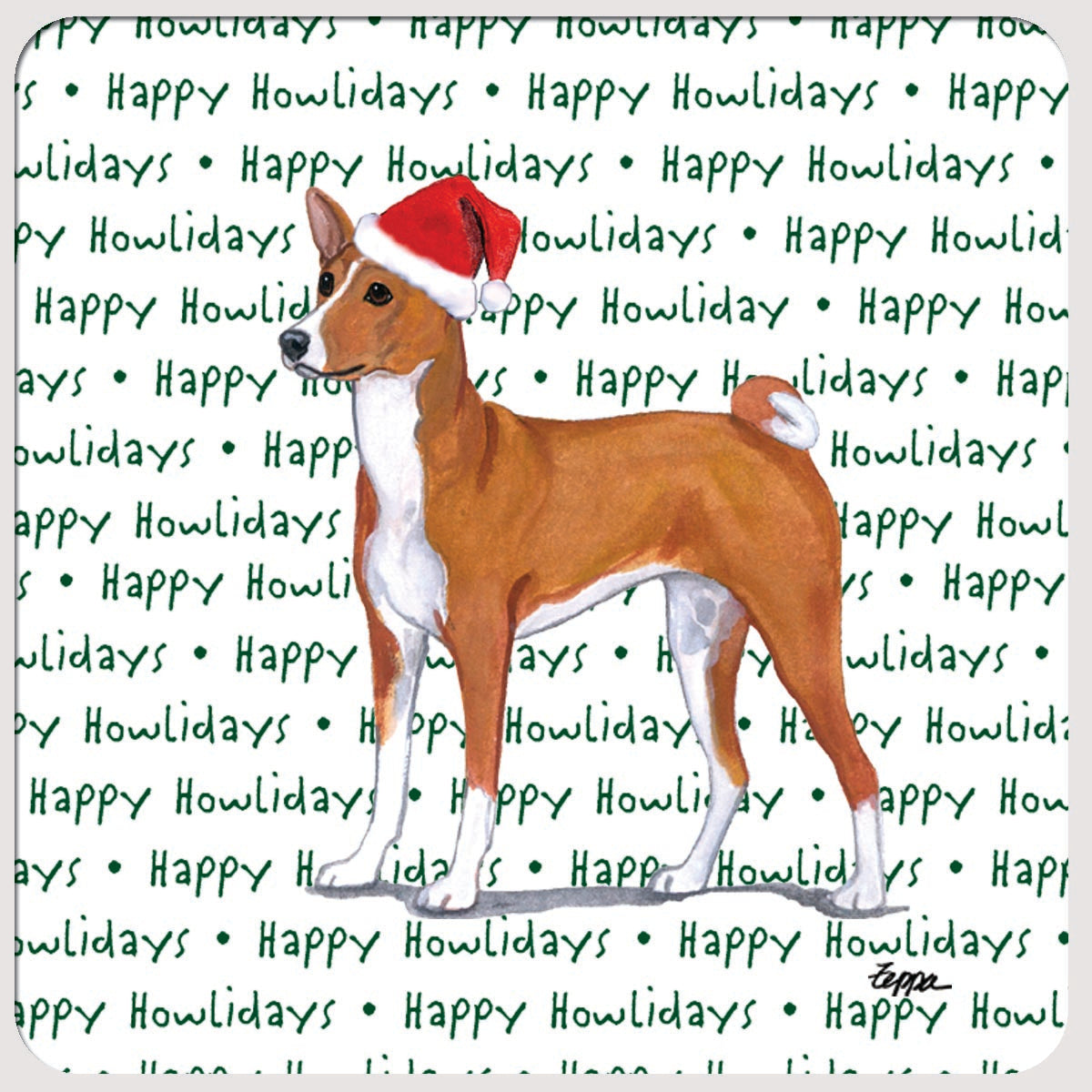 Basenji Christmas Coasters