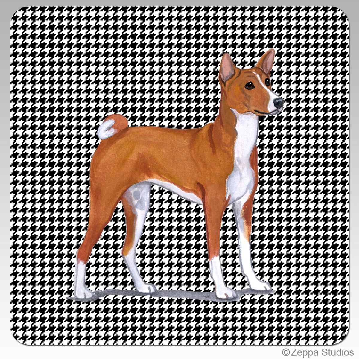 Basenji Houndzstooth Coasters