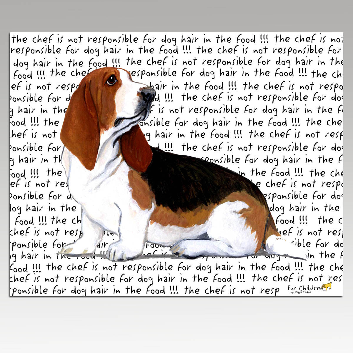 Basset Hound Message Cutting Board - Rectangular