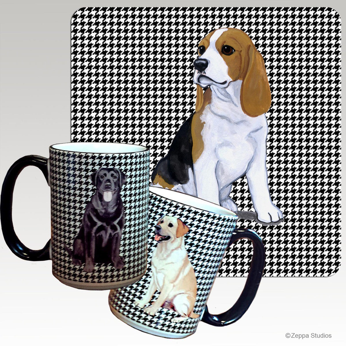 Beagle Puppy Houndstooth Mug