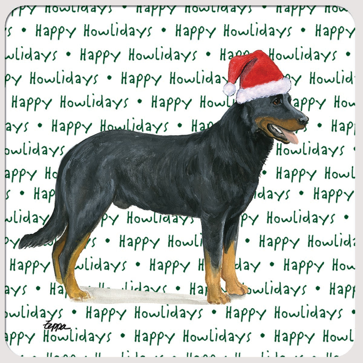 Beauceron Christmas Coasters