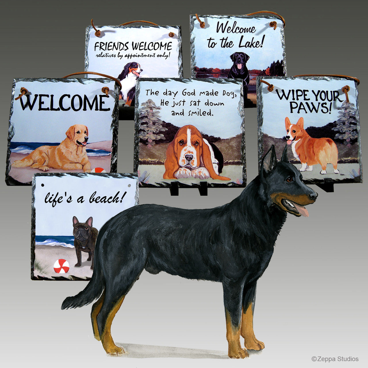 Beauceron Collie Slate Signs