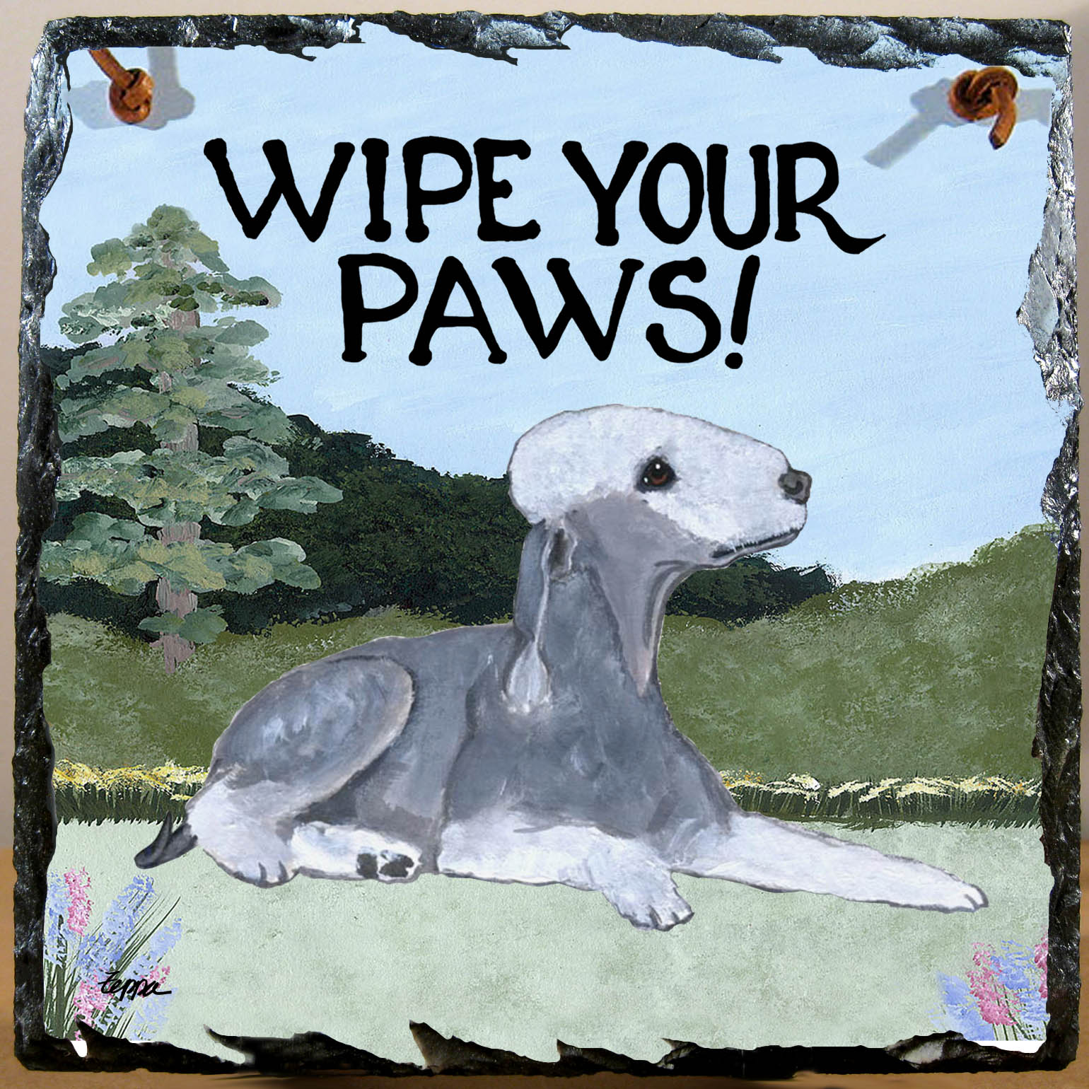 Bedlington Terrier Slate Signs