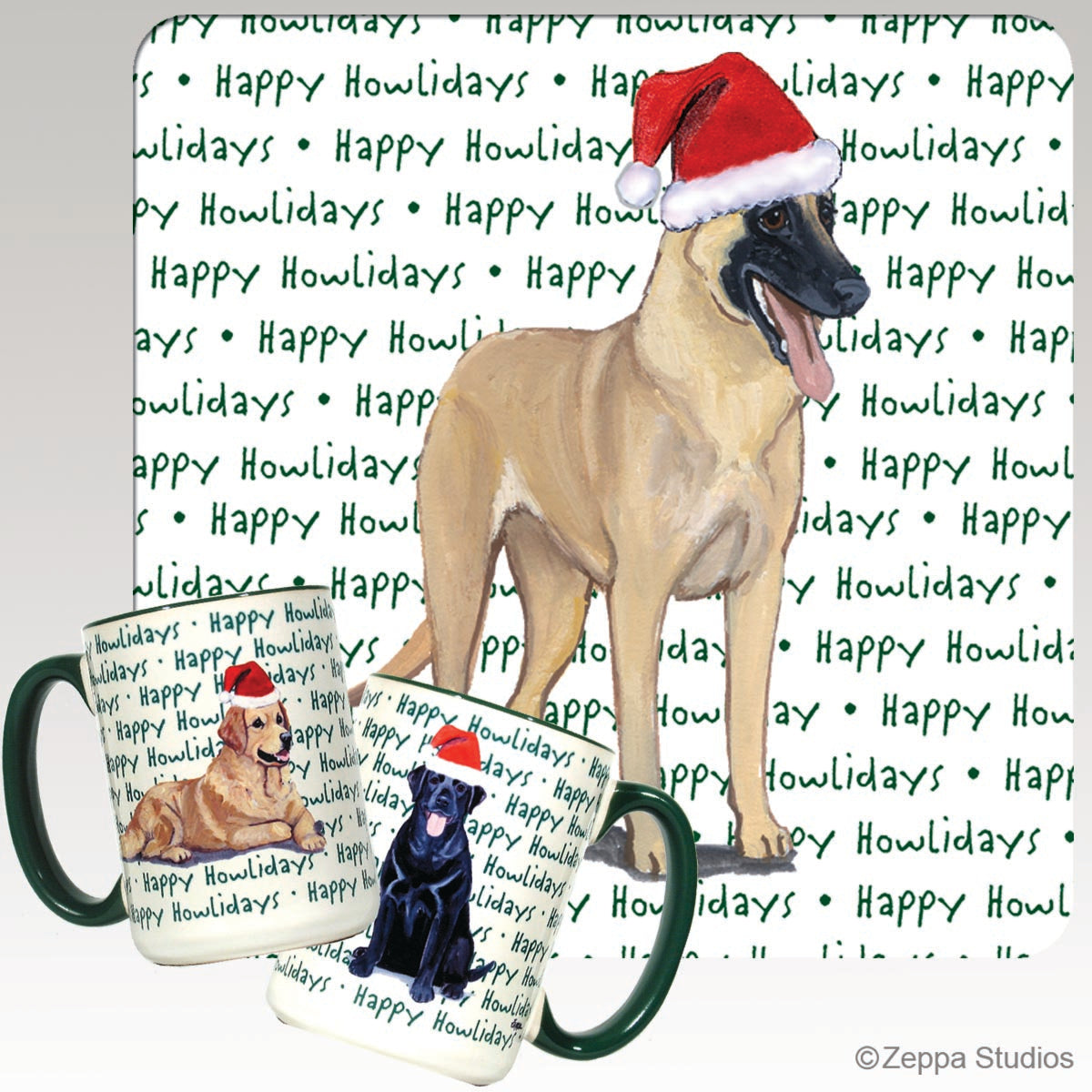 Belgian Malinois Christmas Mugs