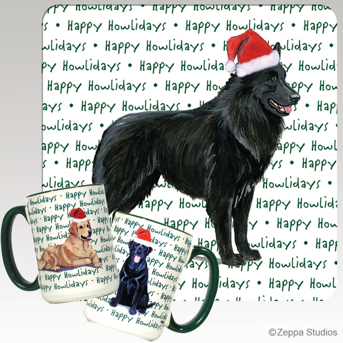 Belgian Shepherd Christmas Mugs