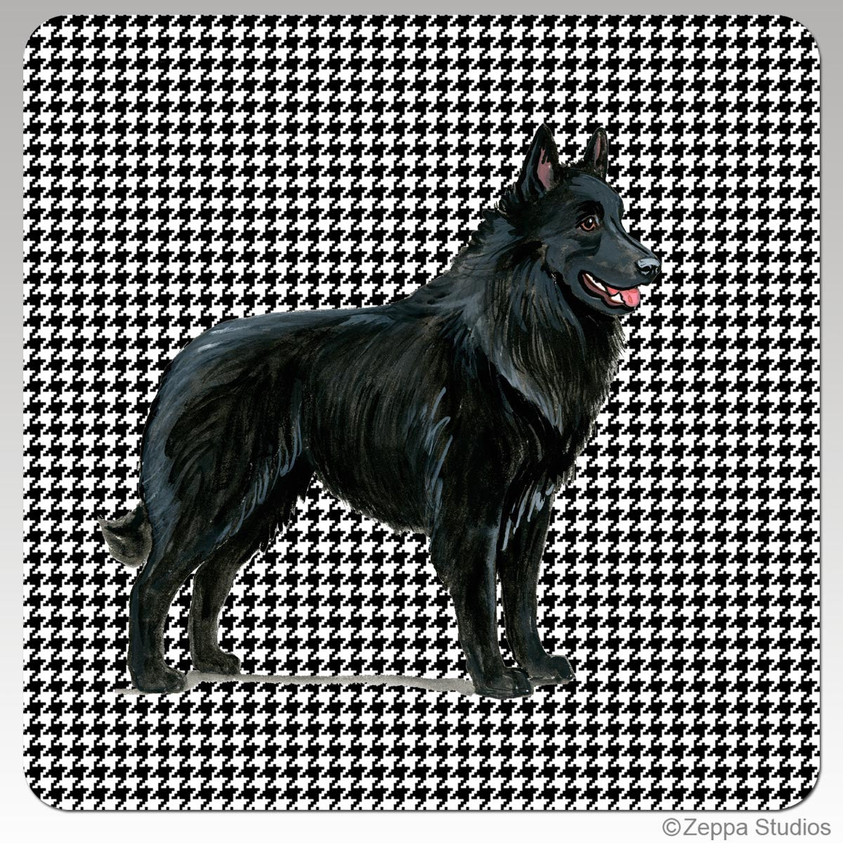 Belgian Shepherd Houndzstooth Coasters