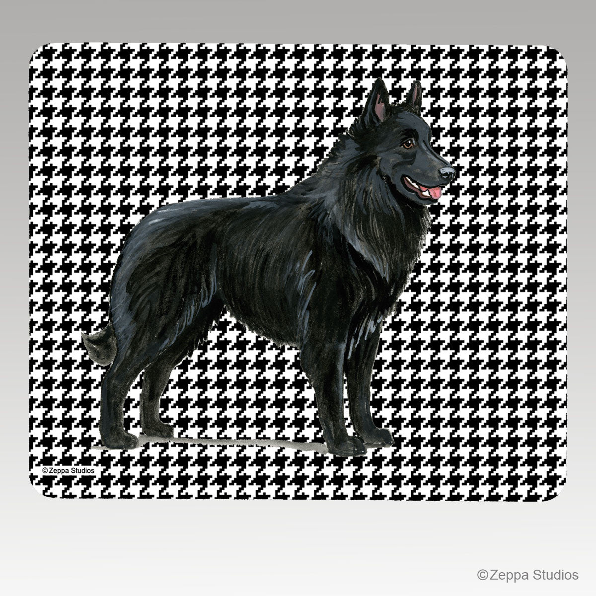 Belgian Shepherd Houndstooth Mouse Pad