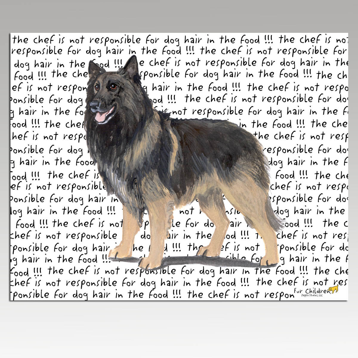 Belgian Tervuren Message Cutting Board - Rectangular