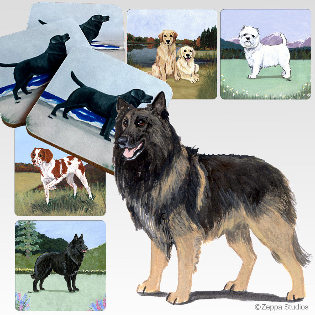 Belgian Tervuren Scenic Coasters