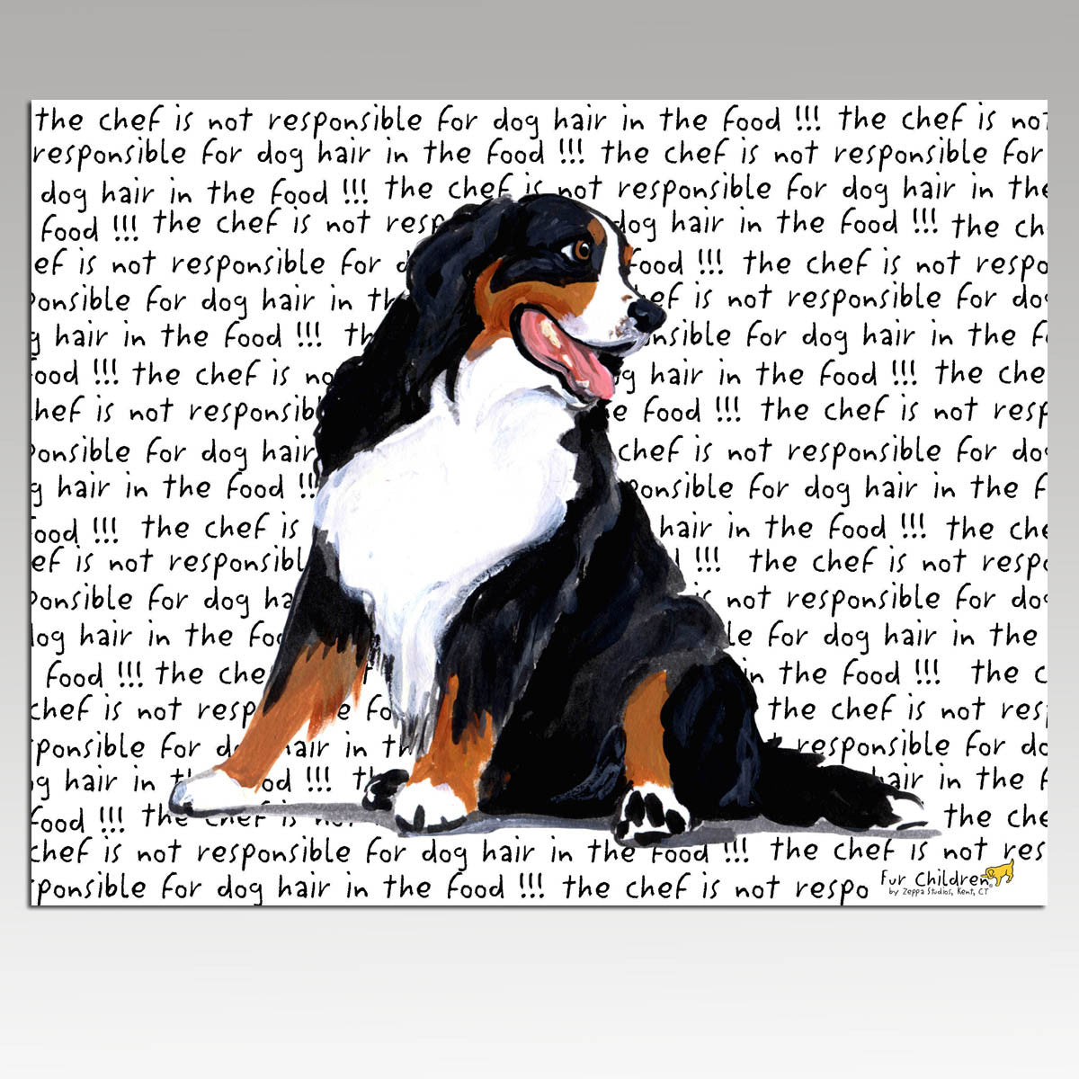 Bernese Mountain Dog Message Cutting Board - Rectangular