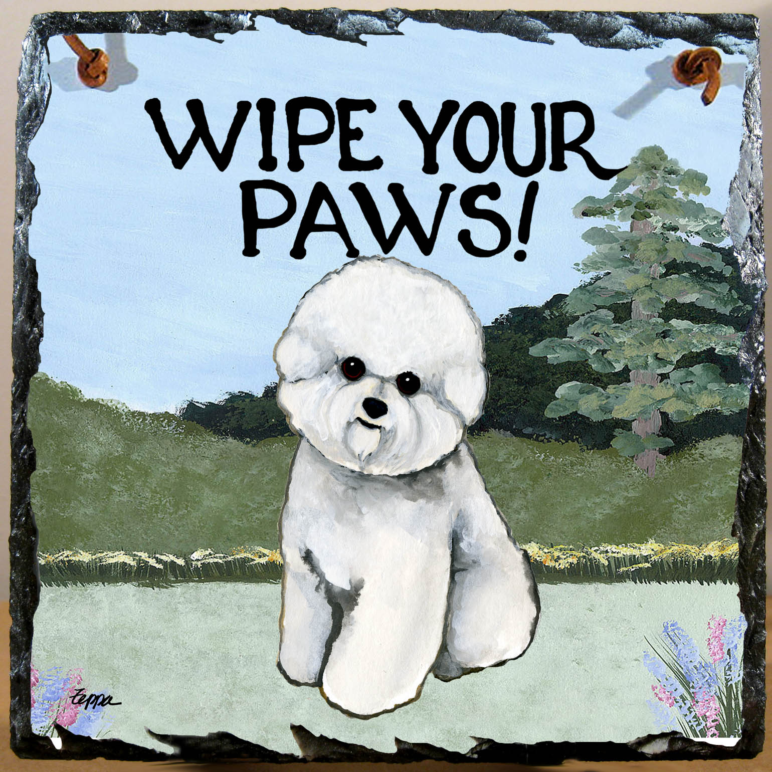 Bichon Frise Slate Signs