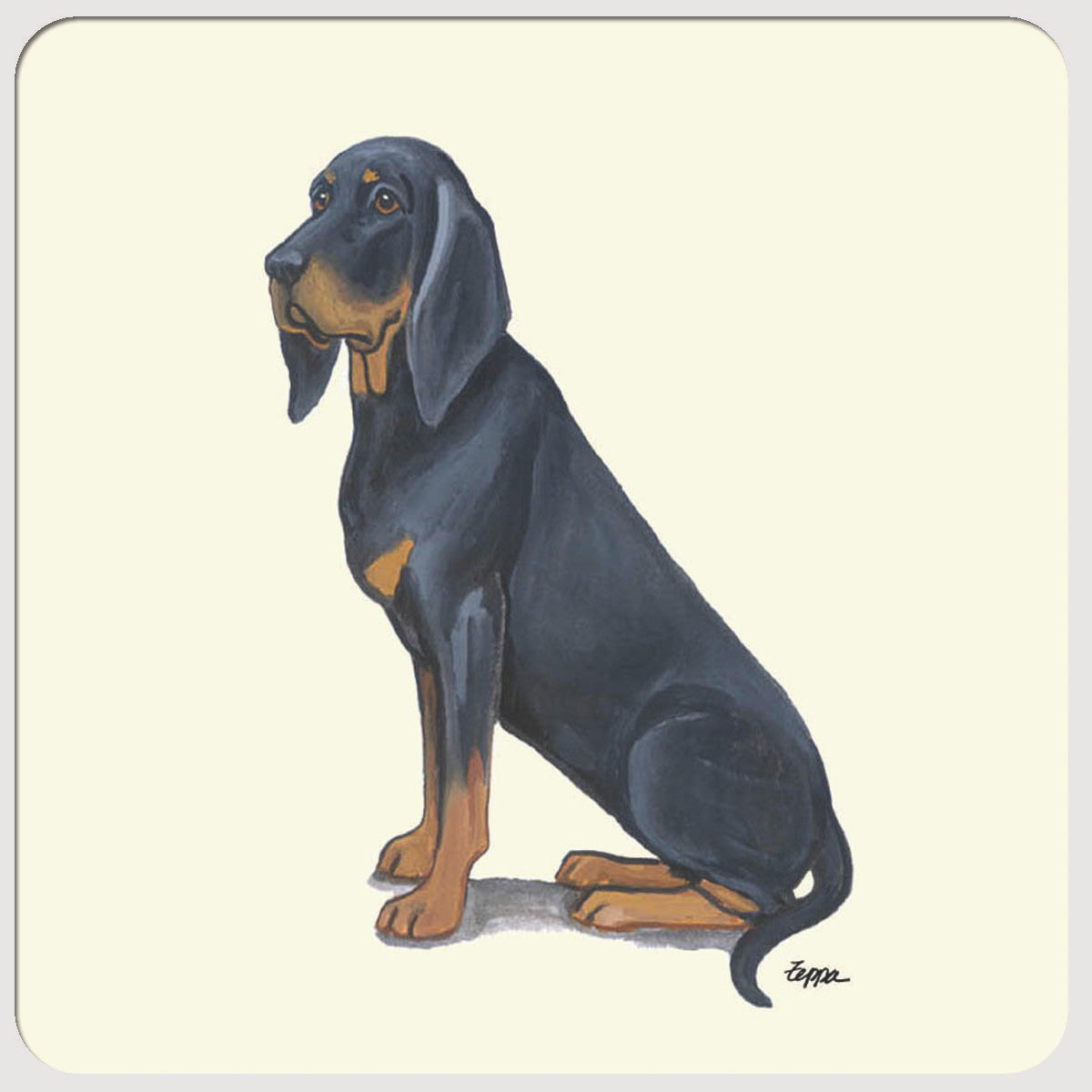 Black and Tan Coonhound Beverage Coasters