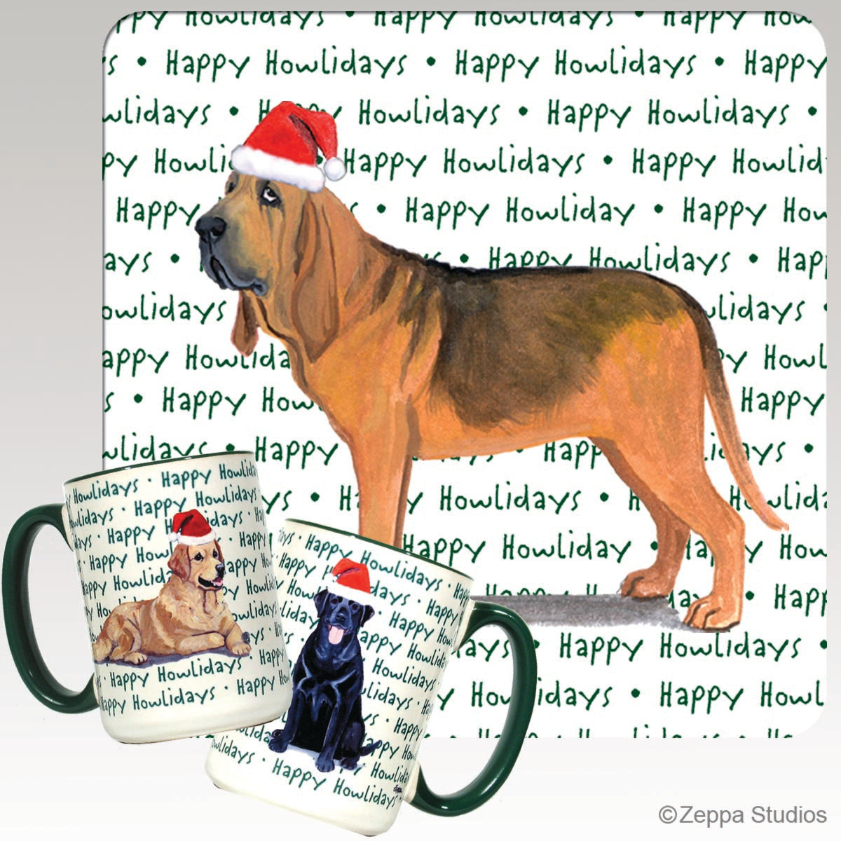 Bloodhound Christmas Mugs