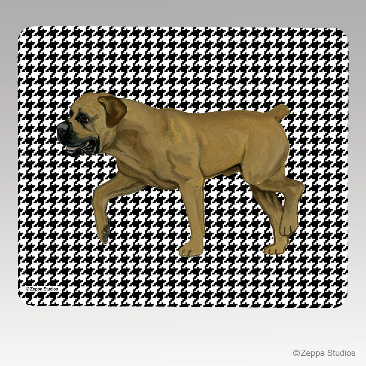 Boerboel Houndstooth Mouse Pad