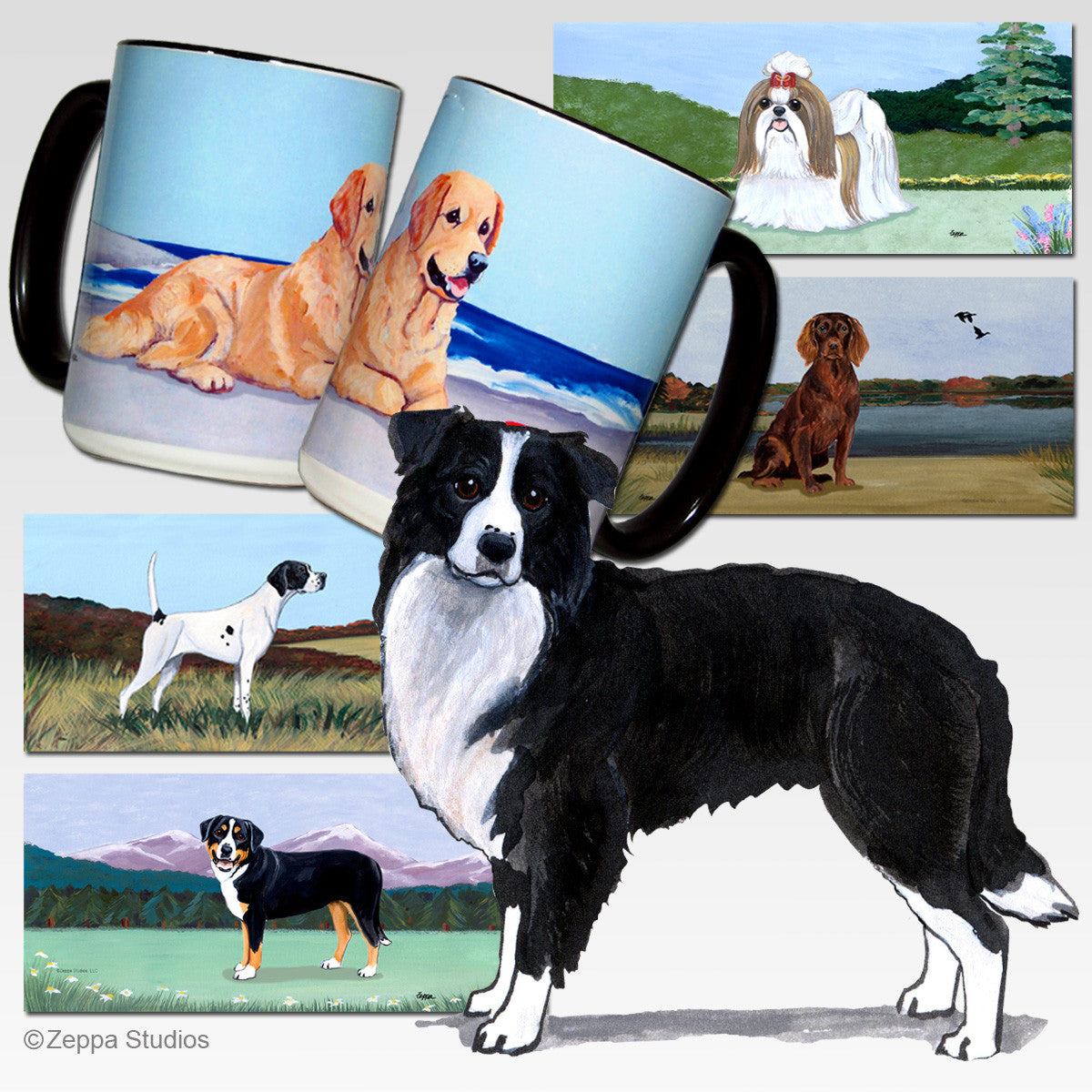 Border Collie Cutting Board